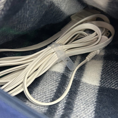 未使用品 YAMAZEN 山善 ちょっぴりおおきな 洗える電気ブランケット YBK-M1412 冬 チェック柄 ひざ掛け 暖かい 家電 中古 W４