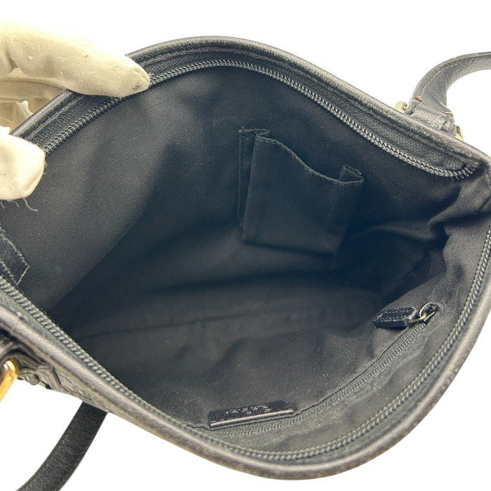 GUCCI グッチ シマ ショルダーバッグ ブラック 239347 ブランド バッグ レディース 肩掛け 斜め掛け 本革 レザー 中古 W４