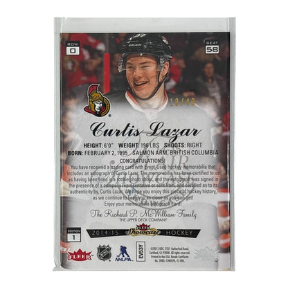 UPPER DECK NHLカード FLEER FLAIR SHOWCASE CURTIS LAZAR OTTAWA SENATORS /49 #58 中古 IT1