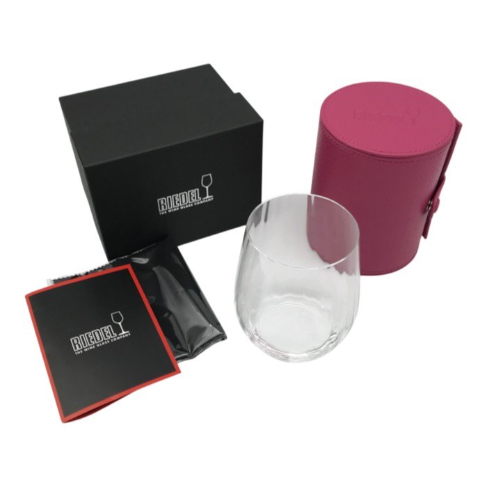 RIEDEL リーデル BYO ゴー・ウィズ・オー タンブラー 337ml クリスタル ワイングラス 酒器 日本酒/ウイスキー/焼酎 レザーケース(マゼンタ)付き 中古 T1