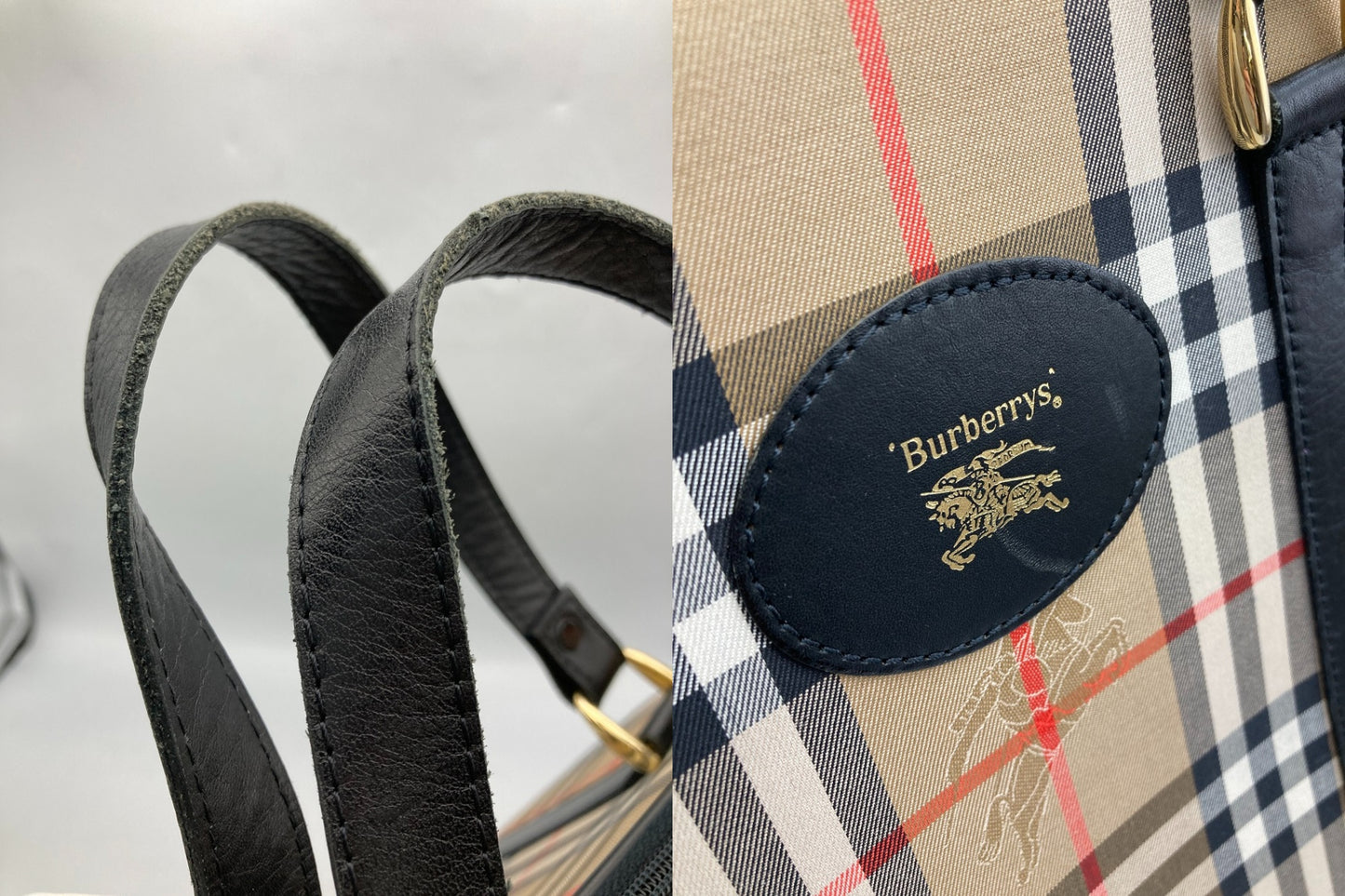 Burberrys バーバリーズ チェック柄 ボストンバッグ 中古 D4