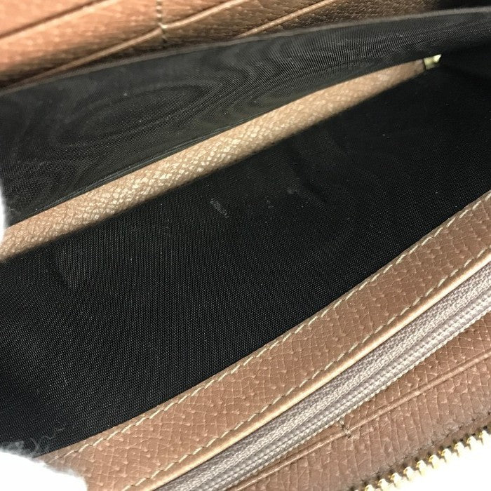 GUCCI グッチ GGキャンバス 長財布 レディース レザー ラウンドファスナー ジップ 小銭入れ付き ピンク/ベージュ 323397 中古 T1