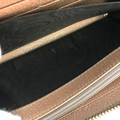 GUCCI グッチ GGキャンバス 長財布 レディース レザー ラウンドファスナー ジップ 小銭入れ付き ピンク/ベージュ 323397 中古 T1