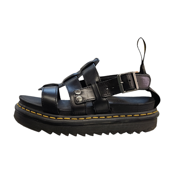 Dr.Martens ドクターマーチン TERRY サンダル レディース レザー 3ストラップ ブラック UK4 約23cm 中古 T1