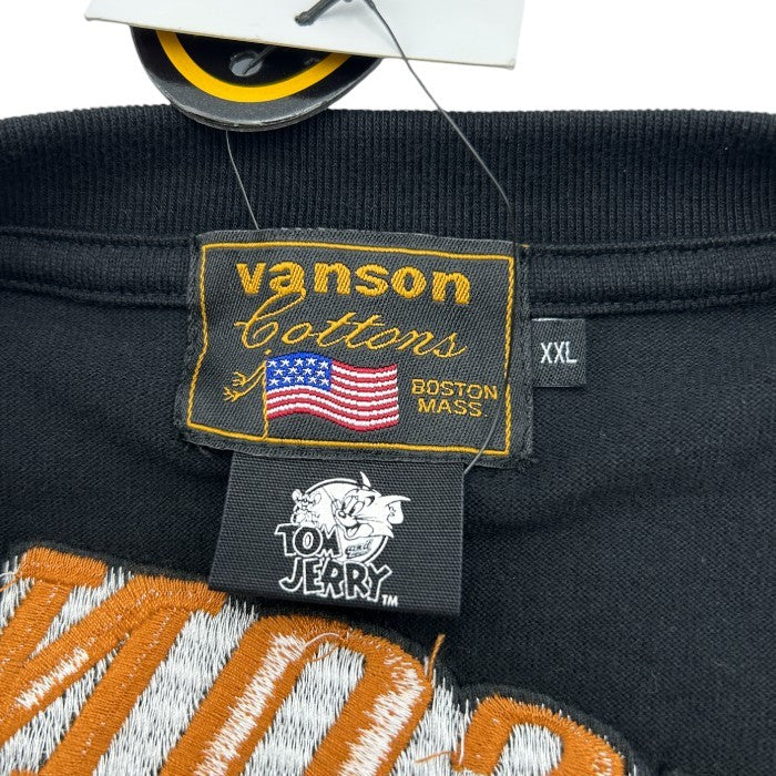 未使用品 vanson バンソン トムとジェリー Tシャツ XXL コラボ かわいい 半袖 夏 ブラック 中古 W４