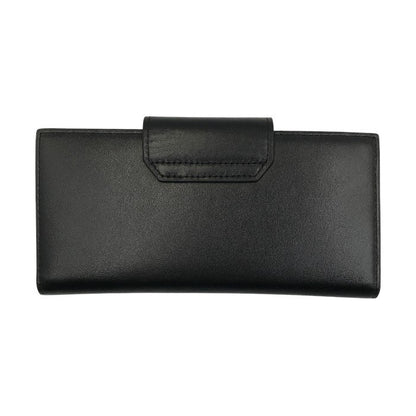 DIESEL ディーゼル 長財布 レディース ユニセックス レザー 小銭入れあり シンプル メタルロゴ ブラック X08823PR818 中古 T1