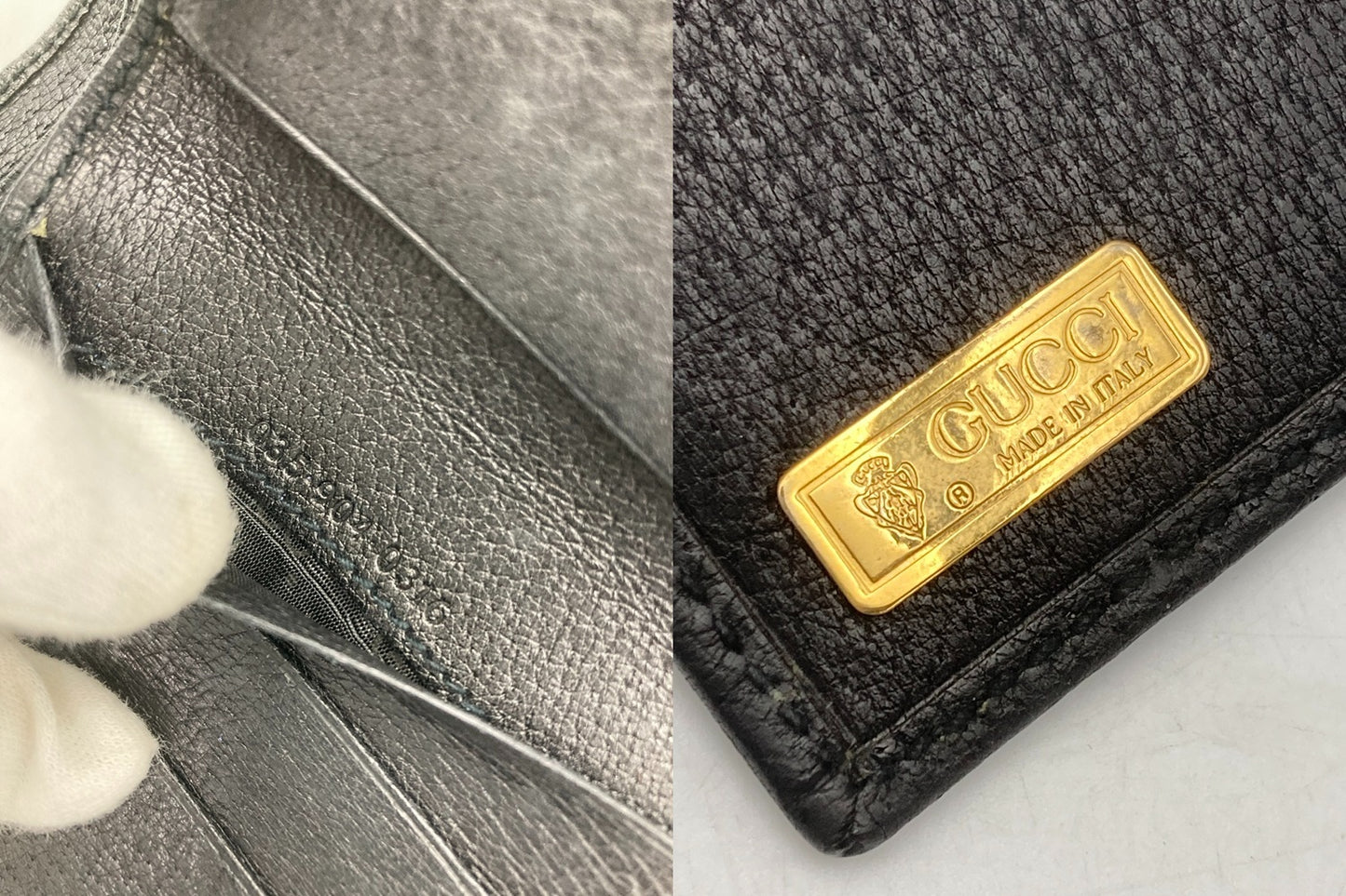 GUCCI グッチ インターロッキングG シェリーライン 2つ折り財布 中古 D4