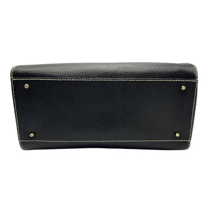 kate spade ケイトスペード スクエア トートバッグ 鞄 レディース ブラック レザー かわいい 中古 W４