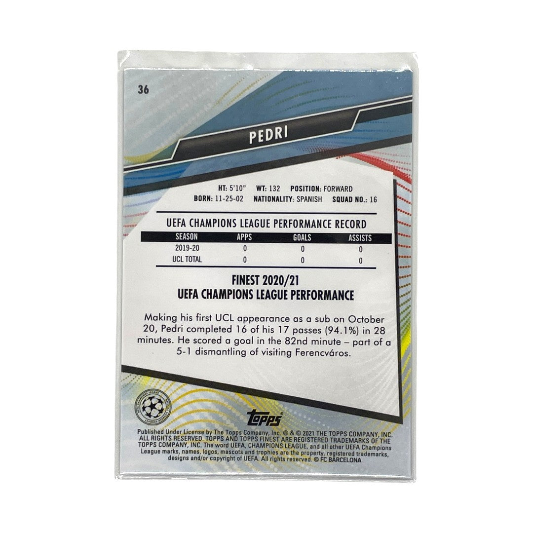 TOPPS サッカーカード FINEST PEDRI BARCELONA #36 中古 IT1