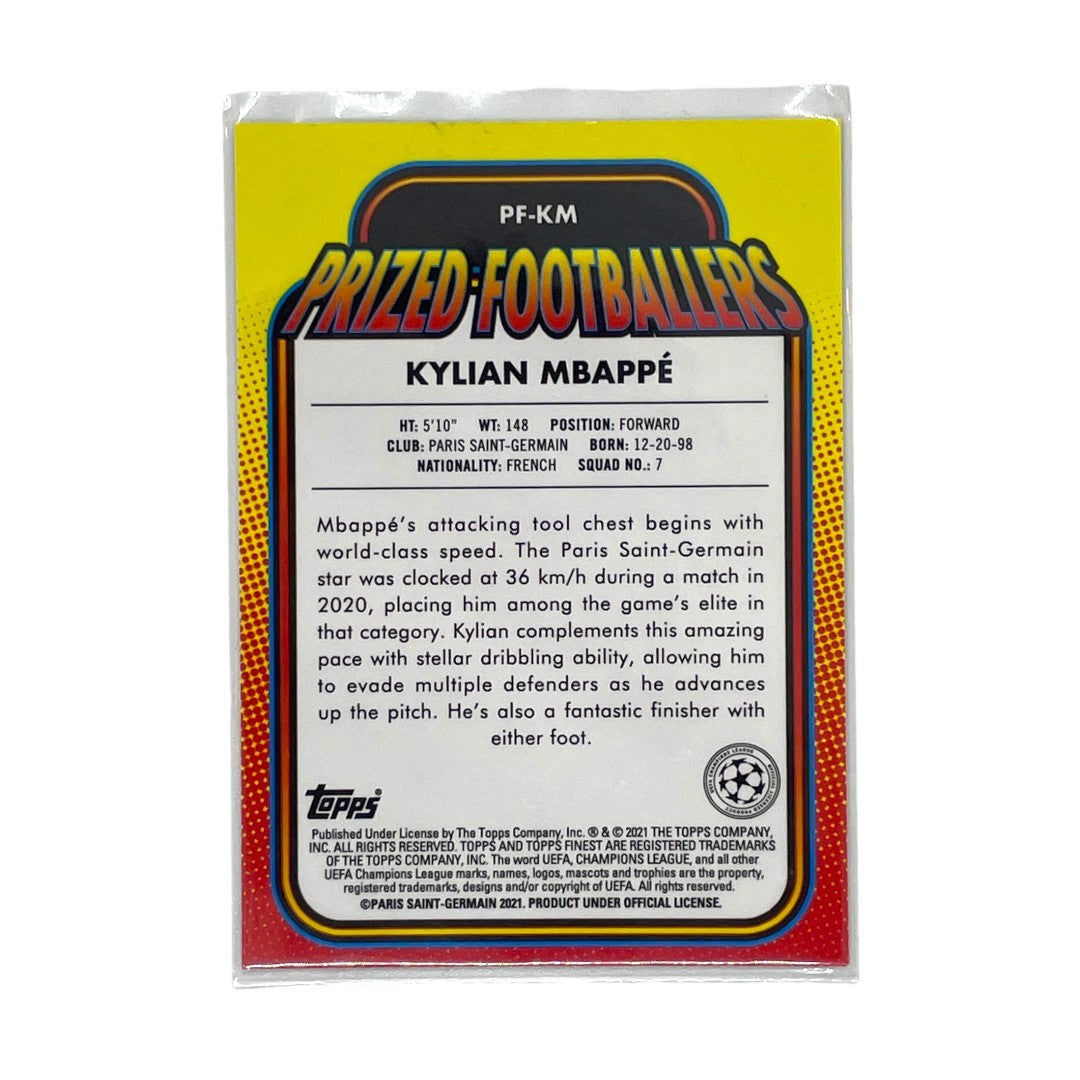 TOPPS サッカーカード FINEST PRIZED FOOTBALLERS KYLIAN MBAPPE PARIS SAINT GERMAIN #PF-KM 中古 IT1