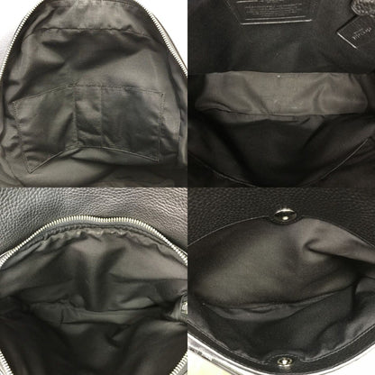 COACH コーチ ハミルトン バックパック メンズ ぺブルレザー  A4/ノートPC リュック ブラック F72082 中古 T1