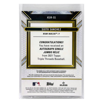 TOPPS MLBカード TRIPLE THREADS SIXTO SANCHEZ MIAMI MARLINS /75 #ASJR-SS 中古 IT1