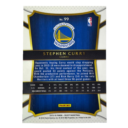 PANINI NBAカード SELECT STEPHEN CURRY WARRIORS #99 中古 IT2