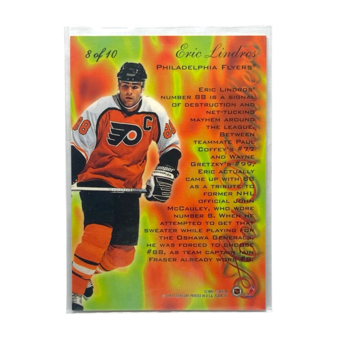 FLEER NHLカード FRAIR HOT NUMBERS ERIC LINDROS FLYERS #8 中古 IT2