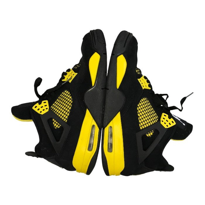 NIKE AIR JORDAN 4 RETRO THUNDER エアジョーダン 4 レトロ サンダー スニーカー メンズ ローカット 2023年 ブラック/イエロー 26cm DH6927-017 中古 T1