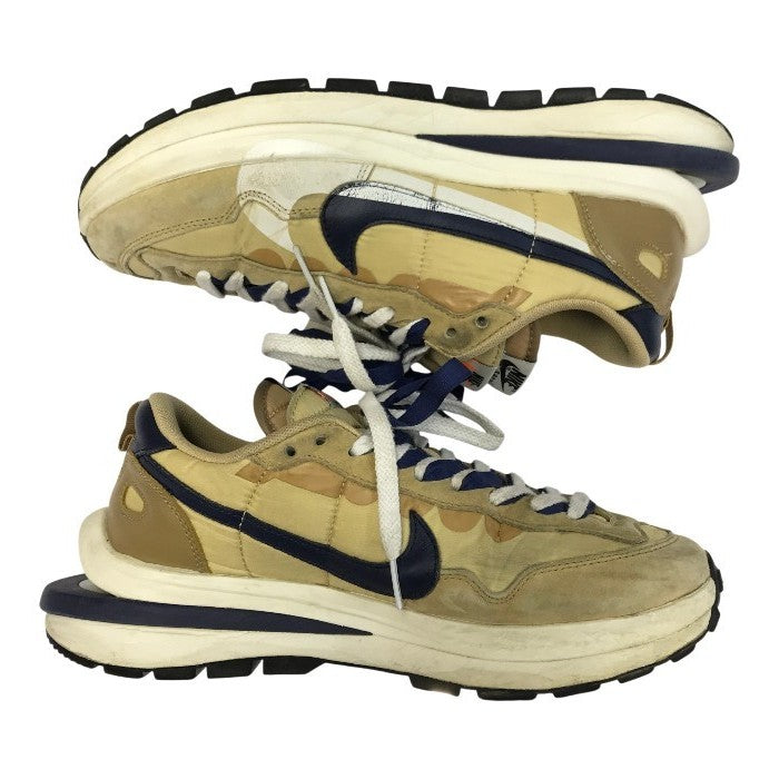 NIKE × SACAI ヴェイパーワッフル スニーカー メンズ ローカット コラボ VAPORWAFFLE ベージュ/ネイビー/ホワイト 27.5cm DD1875-200 中古 T1