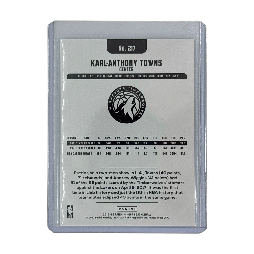 PANINI NBAカード HOOPS KARL-ANTHONY TOWNS MINNESOTA TIMBERWOLVES 02/10 #217 中古 IT1