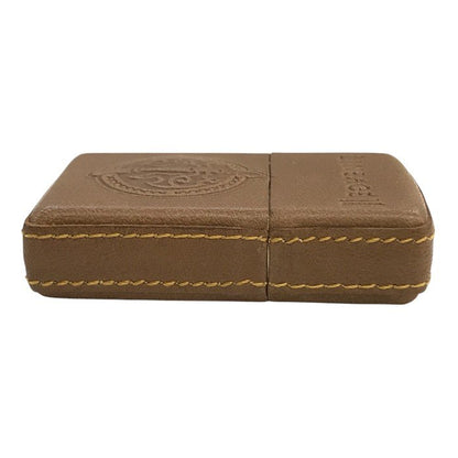 リネージュII × ZIPPO 3周年記念 種族シリーズ ドワーフ オイルライター LINEAGE 限定100個 シリアルナンバー 革巻き 型押し レザー ブラウン 中古 T1