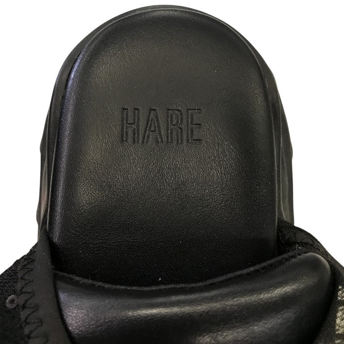 HARE サンダル レディース 夏 レザー ラメ メッシュ ブラック Lサイズ 中古 M1
