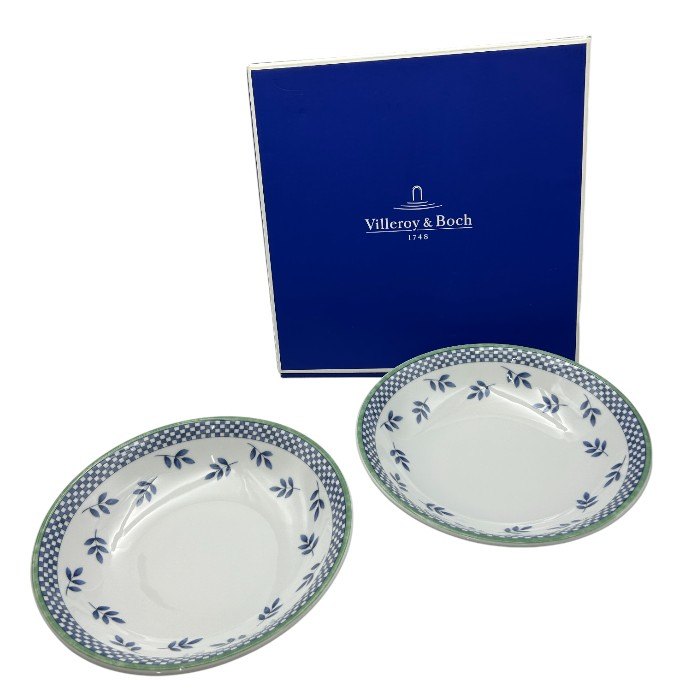 Villeroy＆Boch Switch3 ビレロイ＆ボッホ スイッチ3 深皿 パスタプレート 23cm ペア 洋食器 皿 かわいい おしゃれ セット 2枚 中古 W４