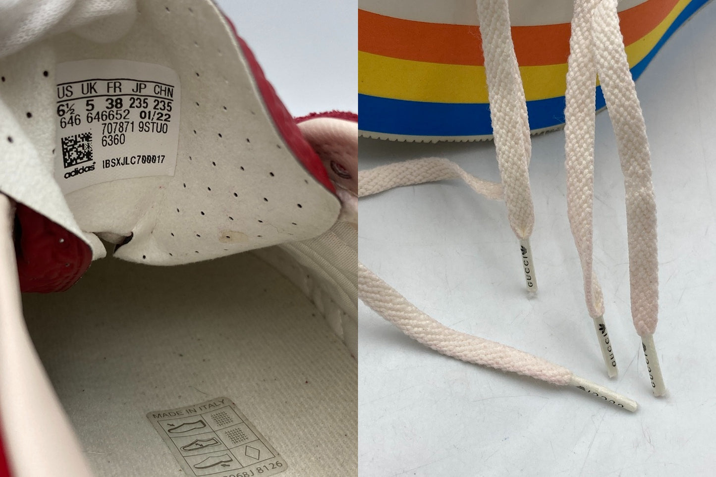 GUCCI×adidas グッチ×アディダス GAZELLE ガゼル 厚底 スニーカー 707871 サイズ23.5cm レディース 中古 D4