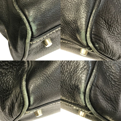 PRADA プラダ トートバッグ レディース レザー ショルダー ハンドバッグ ベルトデザイン A4収納 通勤 ブラック 中古 T1