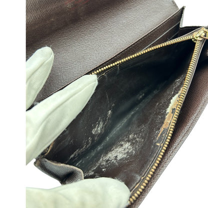 LOUIS VUITTON ルイヴィトン ダミエ ポルトフォイユサラ 長財布 N61726 ブランド レディース メンズ ユニセックス 中古 W４