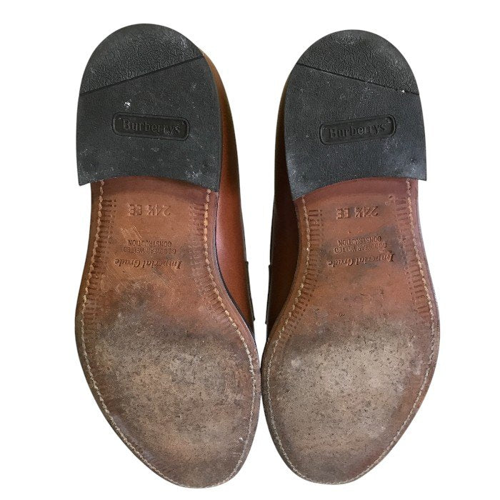 Burberrys バーバリーズ ローファー ブラウン 24 1/2 EE 靴 シューズ レザー 本革 メンズ 中古 W1