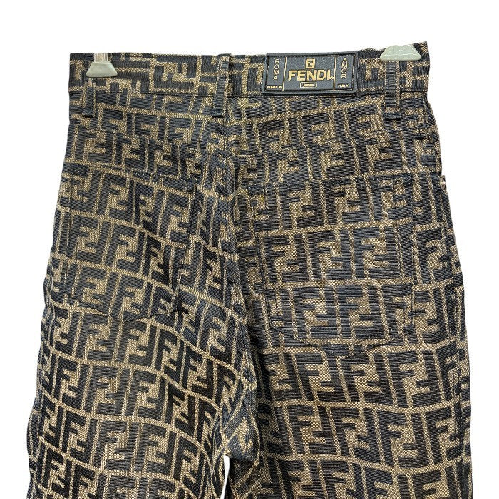FENDI フェンディ ズッカ パンツ レディース 27インチ ボトムス 総柄 ブランド ストレート 中古 W４