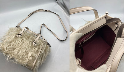 GIANNI CHIARINI ジャンニキアリーニ ミス マルチェッラ エコファー 2WAY ショルダーバッグ 中古 D4