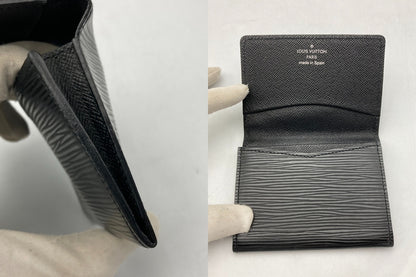 LOUIS VUITTON ルイヴィトン エピ アンヴェロップ カルト ドゥ ヴィジット カードケース 名刺入れ ノワール M56582 中古 D4