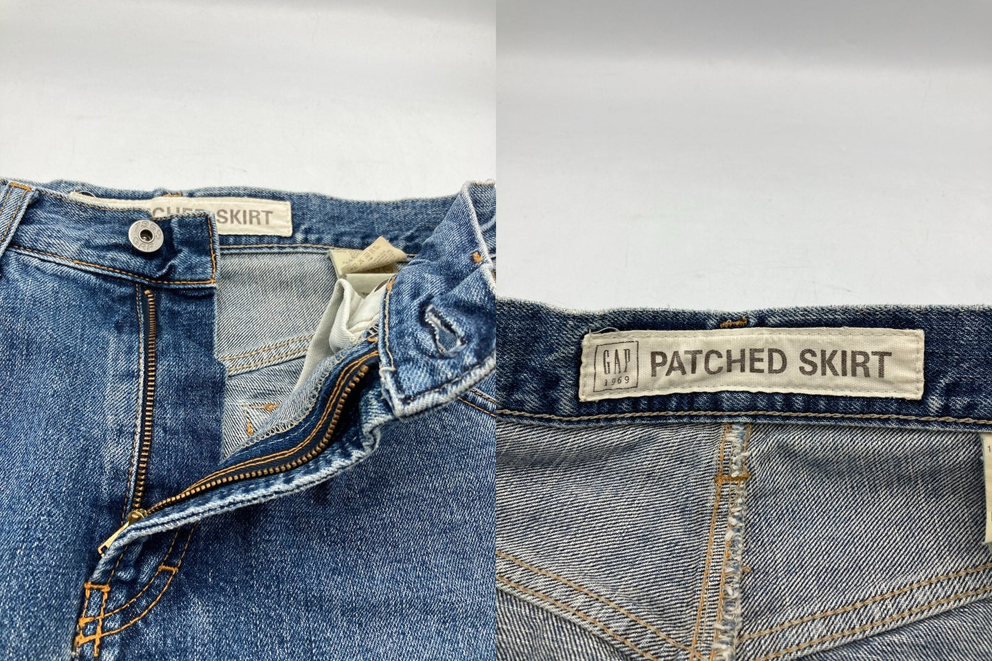 GAP 1969 ギャップ 00s イタリア製 パッチドデニムスカート 293029-00-6 サイズ4 中古 D4