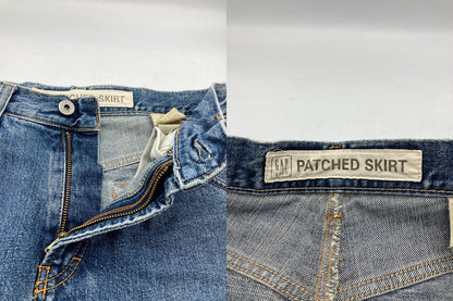 GAP 1969 ギャップ 00s イタリア製 パッチドデニムスカート 293029-00-6 サイズ4 中古 D4