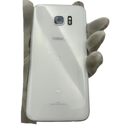 Samsung サムスン au Galaxy S7 edge SCV33 スマートフォン 本体 ホワイトパール ギャラクシー スマホ 携帯 android 中古 W４