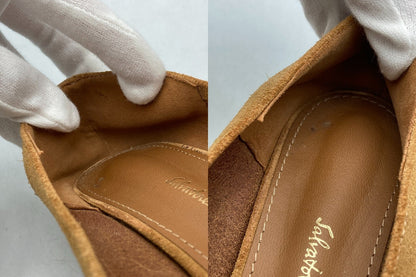 Salvatore Ferragamo サルヴァトーレフェラガモ スウェード エスパドリーユ ウェッジヒール パンプス サイズ5 レディース 中古 D4