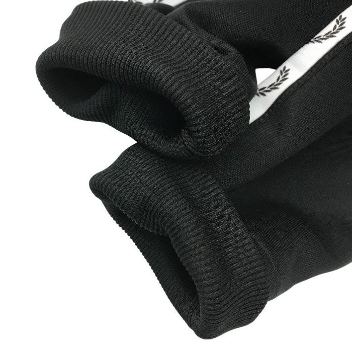 FRED PERRY フレッドペリー トラックジャケット レディース ジャージ サイドテープ ブラック UK10サイズ SJ8135 中古 T1