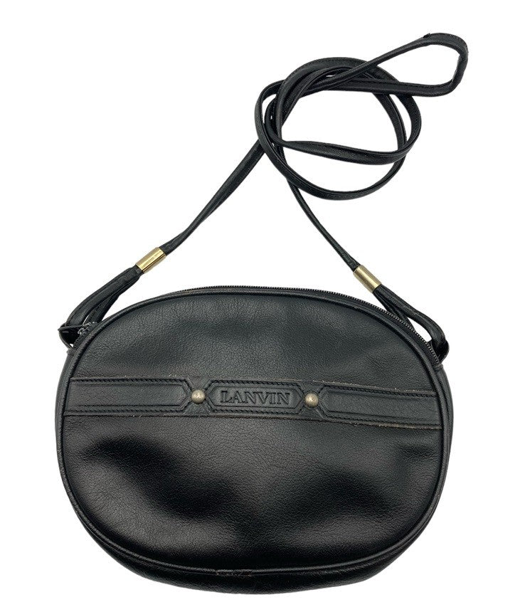 LANVIN ランバン ヴィンテージ レザー ショルダーバッグ 中古 D4
