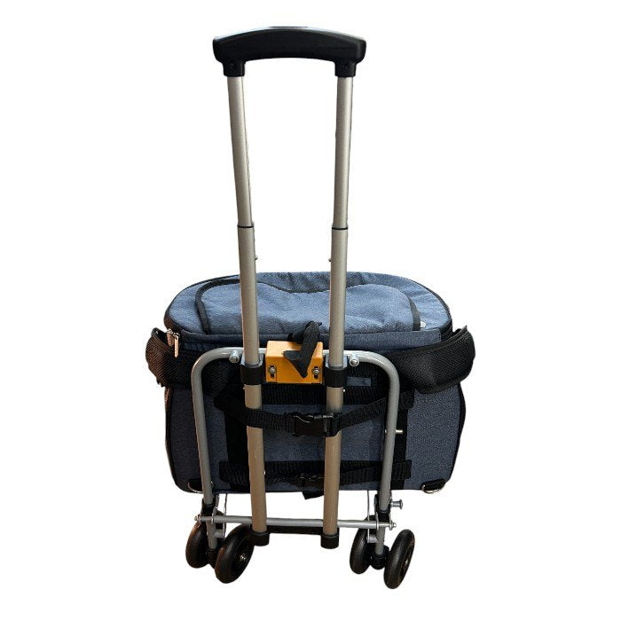 ファンタジーワールド コンパクトな多機能 ペットカート スイートハート リュックタイプ デニム 折りたたみ 小型犬 12kgまで リュック 手提げ 中型犬 中古 W４