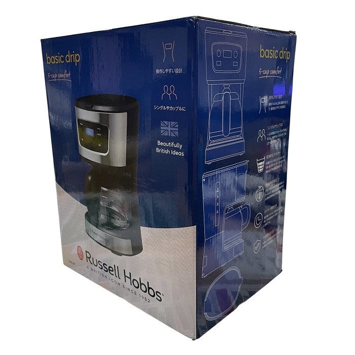 Russell Hobbs ラッセルホブス コーヒーメーカー 5杯 ペーパーフィルター不要 タイマー ベーシックドリップ 7620JP フィルターレス おしゃれ キッチン家電 朝食 ブレイク 中古 R4
