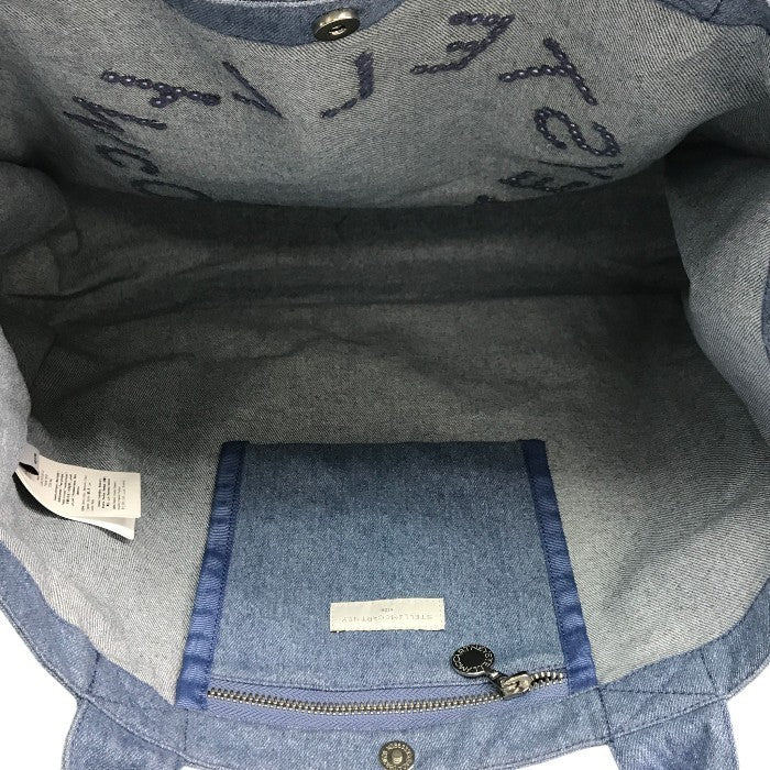 STELLA McCARTNEY KIDS ステラマッカートニー トートバック レディース/キッズ デニム生地 ロゴ A4収納 ブルー TY0A98 Z3618 中古 T1