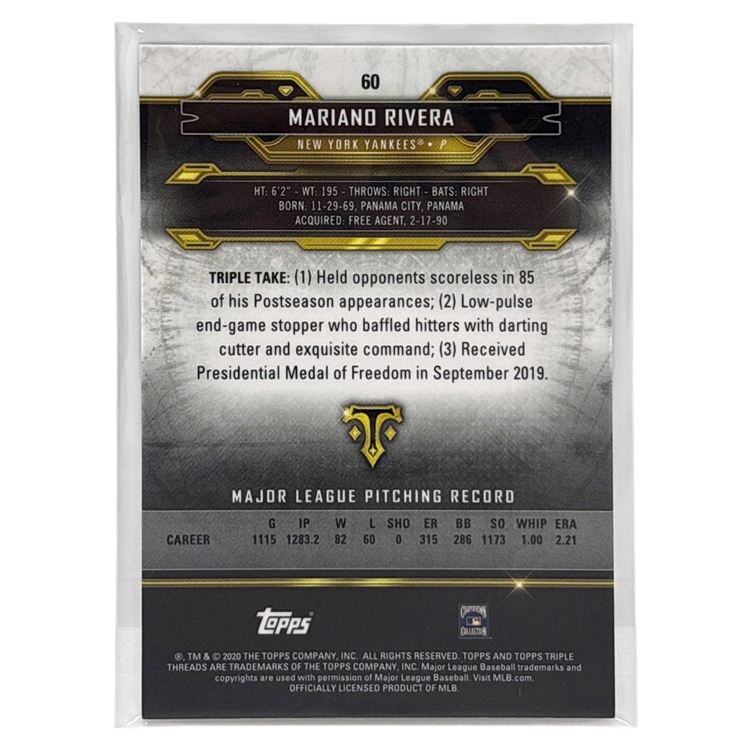 TOPPS MLBカード TRIPLE THREADS MARIANO RIVERA NEW YORK YANKEES /99 #60 中古 IT1
