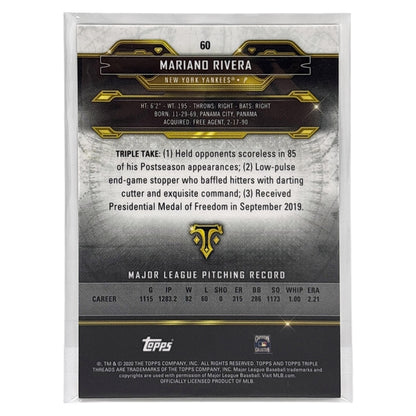 TOPPS MLBカード TRIPLE THREADS MARIANO RIVERA NEW YORK YANKEES /99 #60 中古 IT1