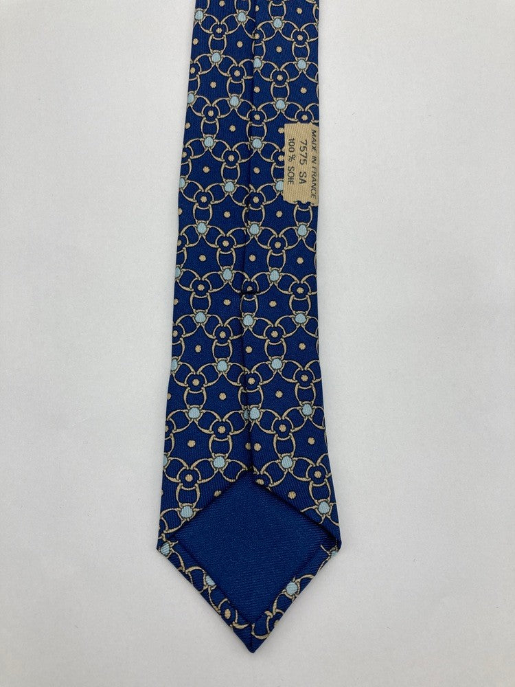 HERMES エルメス サークル模様 ネクタイ シルク100％ 7575 SA 中古 D4