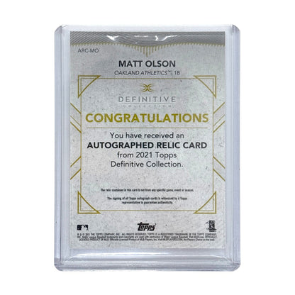 TOPPS MLBカード DEFINITIVE COLLECTION MATT OLSON OAKLAND ATHLETICS 02/25 #ARC-MO 中古 IT1