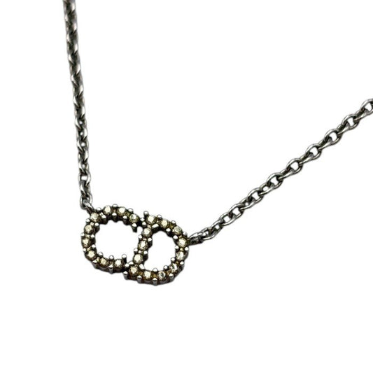 Dior ディオール Clair D Lune クレール ディー リュヌ ラインストーン ネックレス ブランド アクセサリー おしゃれ レディース CDロゴ 中古 W４