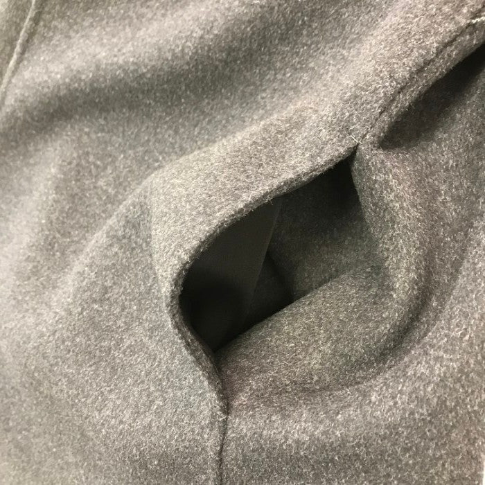 S Max Mara POLDO ダブルフェイス ロングコート レディース 冬 ピュアヴァージンウール ラップコート ベルト チャコールグレー 34サイズ 中古 T1