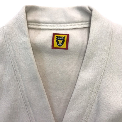 HUMAN MADE ヒューマンメイド カーディガン メンズ コットン スウェット ウサギ ハートボタン 裏起毛 アイボリー Lサイズ 中古 T1