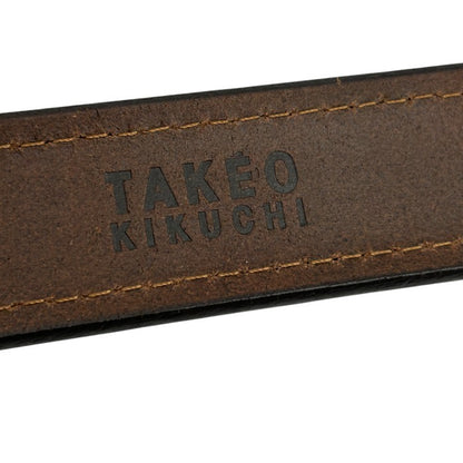 TAKEO KIKUCHI タケオキクチ レザー ベルト 牛革 メンズ 服飾 ブラウン 中古 W４