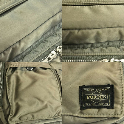 PORER ポーター タンカーカメラバッグ ナイロン TANKER 着脱可能仕切り セージグリーン 622-76121 中古 T1