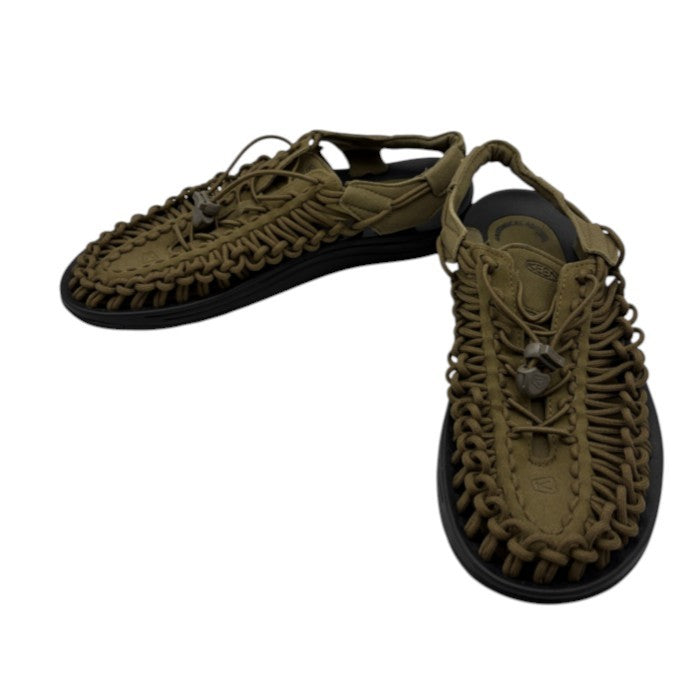 KEEN キーン UNEEK ユニーク ダークオリーブ サンダル 27cm 1023381 メンズ 夏 オープンエア・スニーカー 靴 シューズ 中古 W４